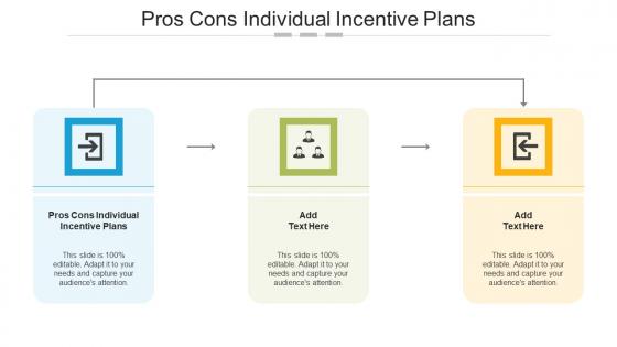 Pros Cons Individual Incentive Plans Ppt Powerpoint Presentation Outline Cpb