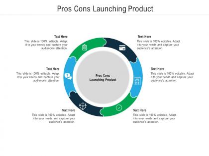 Pros cons launching product ppt powerpoint presentation portfolio icon cpb