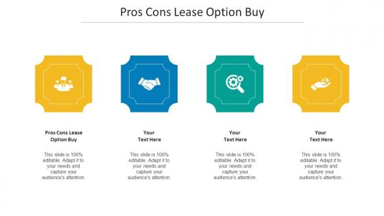 Pros Cons Lease Option Buy Ppt Powerpoint Presentation Shapes Cpb