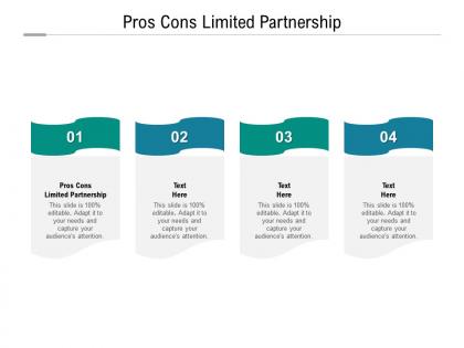 Pros cons limited partnership ppt powerpoint presentation professional deck cpb
