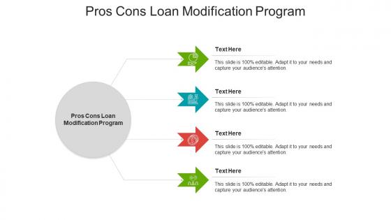 Pros cons loan modification program ppt powerpoint presentation gallery vector cpb