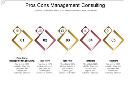Pros cons management consulting ppt powerpoint presentation outline images cpb