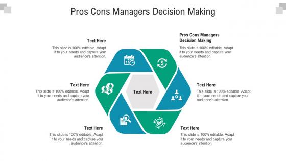 Pros cons managers decision making ppt powerpoint presentation layouts diagrams cpb