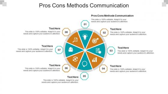 Pros cons methods communication ppt powerpoint presentation infographic template themes cpb