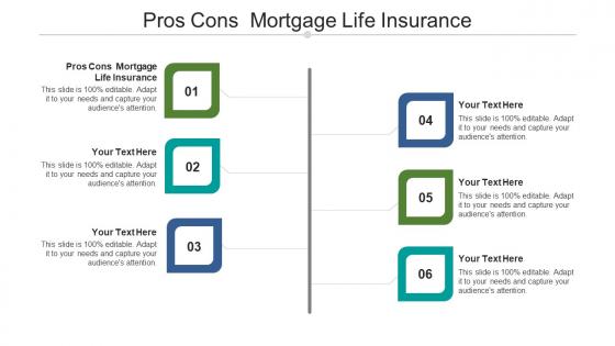 Pros cons mortgage life insurance ppt powerpoint presentation professional portrait cpb