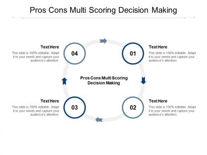 Pros cons multi scoring decision making ppt powerpoint presentation pictures shapes cpb