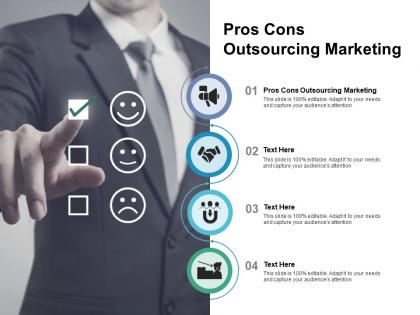 Pros cons outsourcing marketing ppt powerpoint presentation model skills cpb