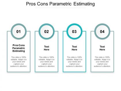Pros cons parametric estimating ppt powerpoint presentation visual aids inspiration cpb