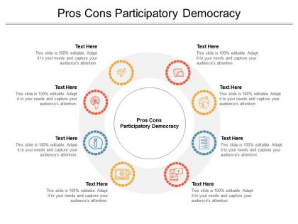 Pros cons participatory democracy ppt powerpoint presentation slides cpb