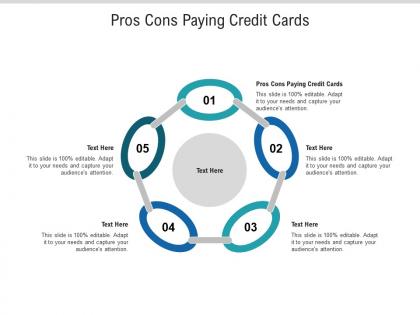 Pros cons paying credit cards ppt powerpoint presentation portfolio slide download cpb