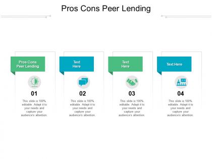 Pros cons peer lending ppt powerpoint presentation file icons cpb