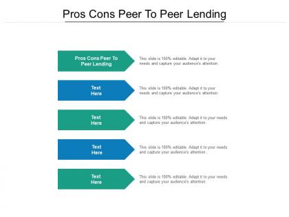 Pros cons peer to peer lending ppt powerpoint presentation show gallery cpb