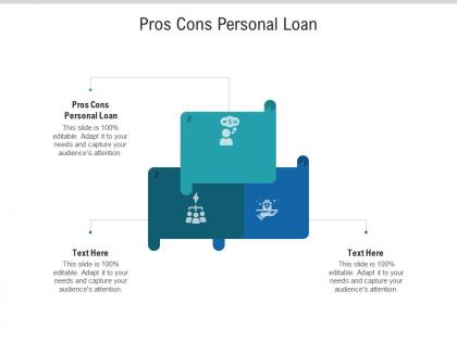 Pros cons personal loan ppt powerpoint presentation infographics outfit cpb