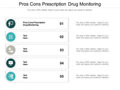 Pros cons prescription drug monitoring ppt powerpoint background designs cpb