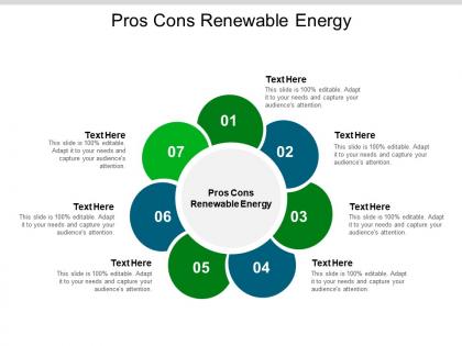 Pros cons renewable energy ppt powerpoint presentation summary graphics pictures cpb