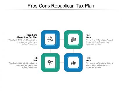 Pros cons republican tax plan ppt powerpoint presentation infographics visual aids cpb