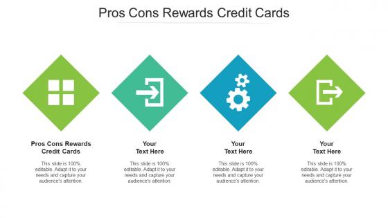 Pros Cons Rewards Credit Cards Ppt Powerpoint Presentation Ideas Layout Cpb