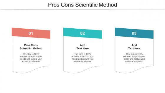 Pros Cons Scientific Method Ppt Powerpoint Presentation Icon Clipart Cpb