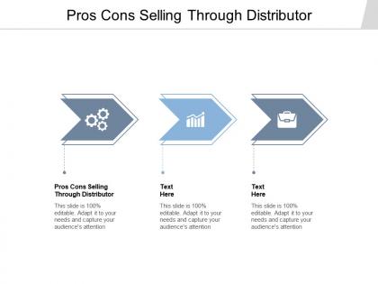 Pros cons selling through distributor ppt powerpoint presentation icon inspiration cpb