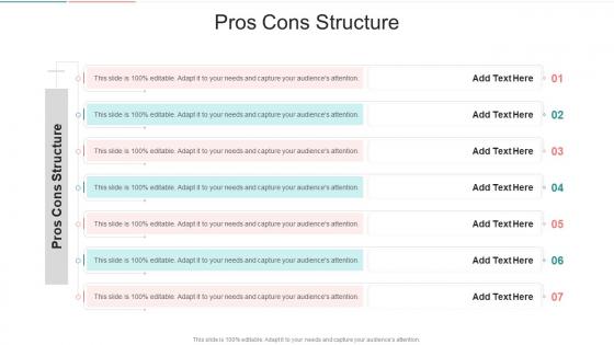 Pros Cons Structure In Powerpoint And Google Slides Cpb