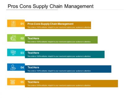 Pros cons supply chain management ppt powerpoint presentation layouts visual aids cpb