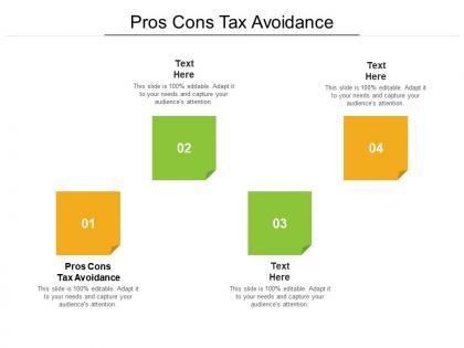 Pros cons tax avoidance ppt powerpoint presentation file visual aids cpb