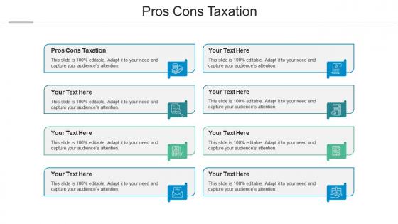 Pros cons taxation ppt powerpoint presentation outline file formats cpb