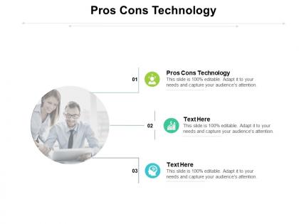 Pros cons technology ppt powerpoint presentation infographic template ideas cpb