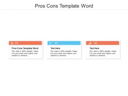 Pros cons template word ppt powerpoint presentation layouts design ideas cpb