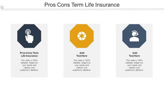 Pros Cons Term Life Insurance Ppt Powerpoint Presentation Slides Files Cpb