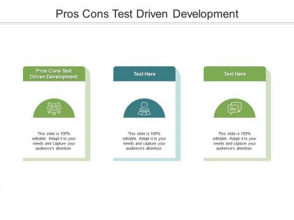 Pros cons test driven development ppt powerpoint presentation summary inspiration cpb