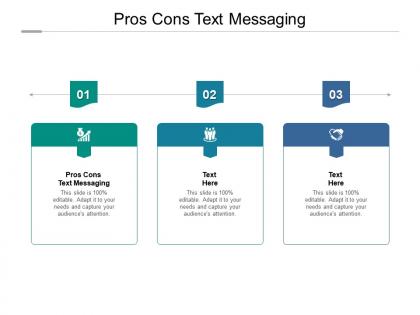 Pros cons text messaging ppt powerpoint presentation professional clipart cpb