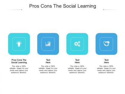 Pros cons the social learning ppt powerpoint presentation guide cpb