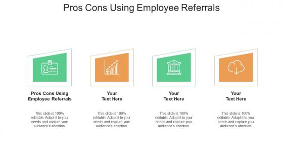 Pros cons using employee referrals ppt powerpoint presentation model rules cpb