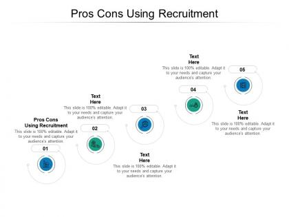 Pros cons using recruitment ppt powerpoint presentation ideas demonstration cpb