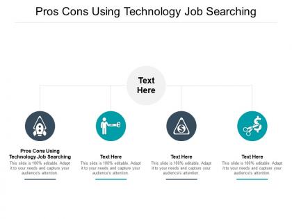 Pros cons using technology job searching ppt powerpoint presentation gallery outfit cpb