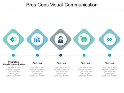 Pros cons visual communication ppt powerpoint presentation icon template cpb