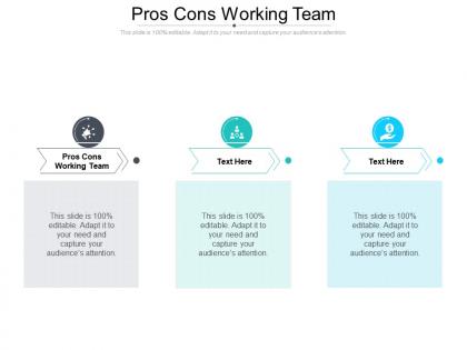 Pros cons working team ppt powerpoint presentation ideas icon cpb