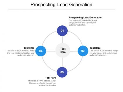 Prospecting lead generation ppt powerpoint presentation slides example cpb