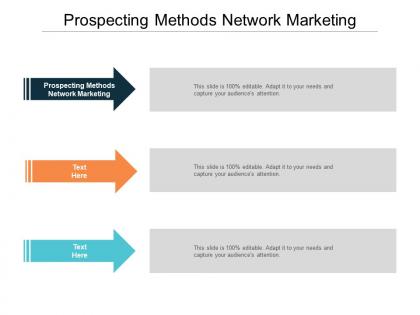 Prospecting methods network marketing ppt powerpoint presentation outline examples cpb
