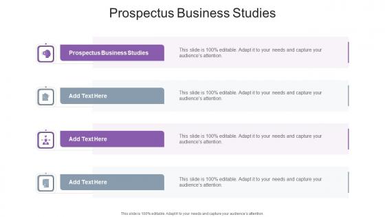 Prospectus Business Studies In Powerpoint And Google Slides Cpb