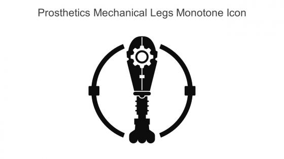 Prosthetics Mechanical Legs Monotone Icon In Powerpoint Pptx Png And Editable Eps Format