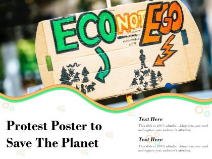 Protest poster to save the planet