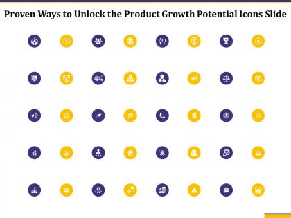 Proven ways to unlock the product growth potential icons slide ppt slides