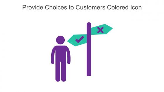 Provide Choices To Customers Colored Icon In Powerpoint Pptx Png And Editable Eps Format