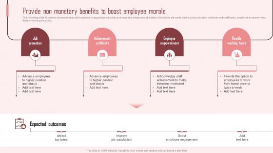 Provide Non Monetary Benefits To Boost Strategic Approach To Enhance Employee