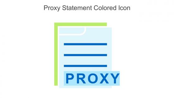 Proxy Statement Colored Icon In Powerpoint Pptx Png And Editable Eps Format