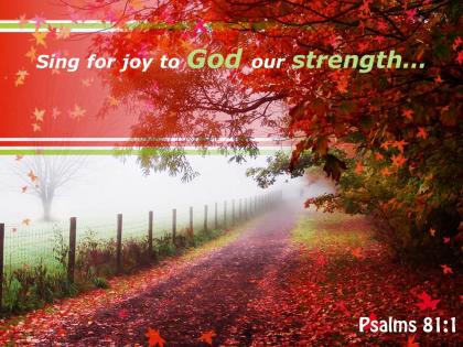 Psalms 81 1 sing for joy to god powerpoint church sermon