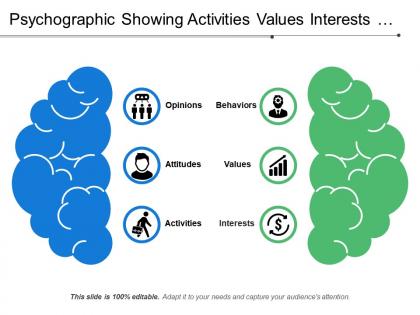 Psychographic showing activities values interests and behaviour