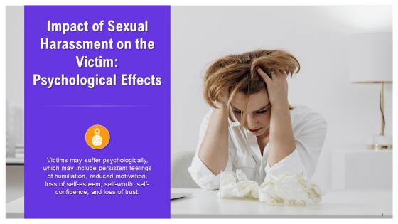 Psychological Effects Of Sexual Harassment On Victim Training Ppt